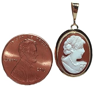 Amazon.co.jp: カメオチャームペンダント マスター彫刻 18K
